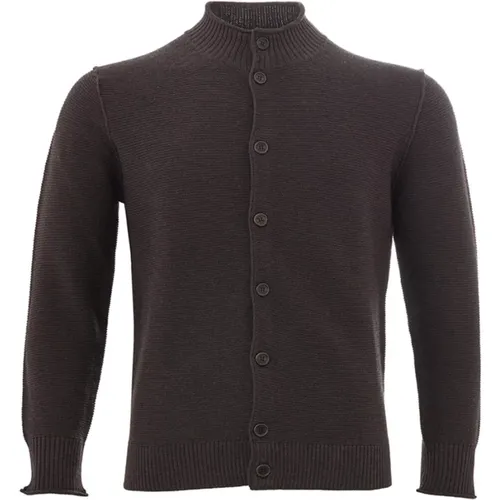 Wool Cardigan with Buttons , male, Sizes: L - Kangra - Modalova