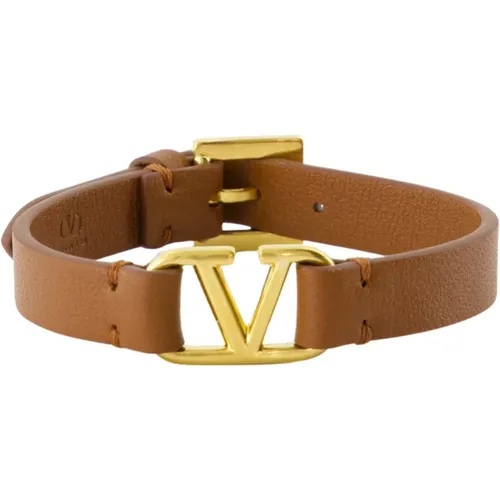 VLogo Lederarmband Braun Herbst-Winter 2024 , Herren, Größe: ONE Size - Valentino Garavani - Modalova