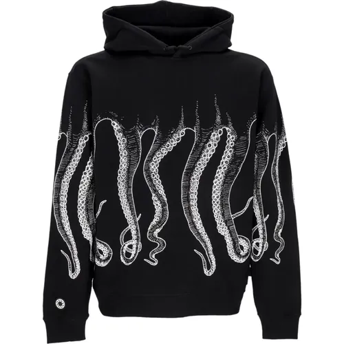Weiß/Schwarze Streetwear Hoodie , Herren, Größe: XS - Octopus - Modalova