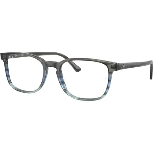 Striped Blue Grey Eyewear Frames , Herren, Größe: 54 MM - Ray-Ban - Modalova