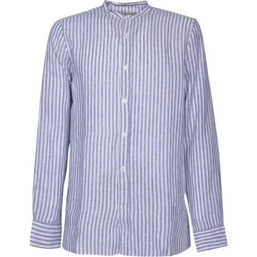 Striped Linen Shirt , male, Sizes: L, XL - Officine Générale - Modalova