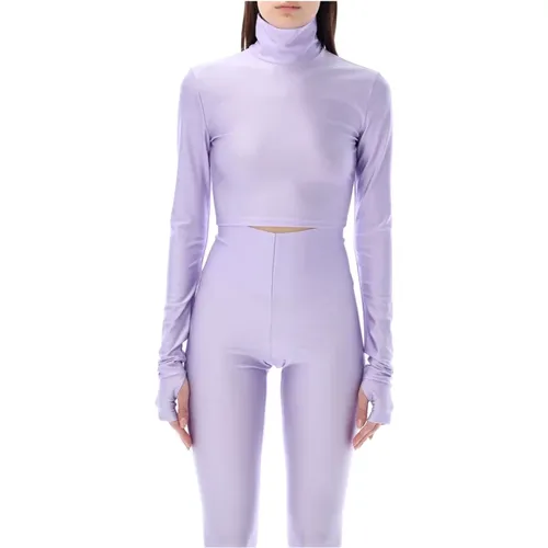 Turtleneck Crop Top , female, Sizes: S - Andamane - Modalova