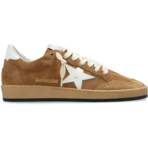 Braune Wildlederstern-Sneakers , Damen, Größe: 41 EU - Golden Goose - Modalova