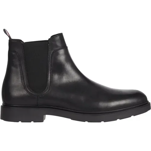 Rounded chelsea booties , male, Sizes: 9 UK, 7 UK, 10 UK, 12 UK, 11 UK - Tommy Hilfiger - Modalova