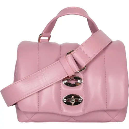 Leather Padded Bag with Top Handle , female, Sizes: ONE SIZE - Zanellato - Modalova