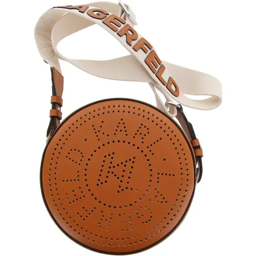 Perforated Circle Camera Bag , female, Sizes: ONE SIZE - Karl Lagerfeld - Modalova