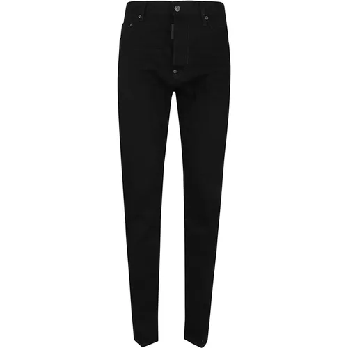 Schwarze Stretch-Denim Five-Pocket-Jeans - Dsquared2 - Modalova
