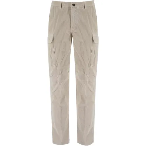 Cargo Style Straight Leg Trousers , male, Sizes: W38, W36, W34, W33 - Eleventy - Modalova