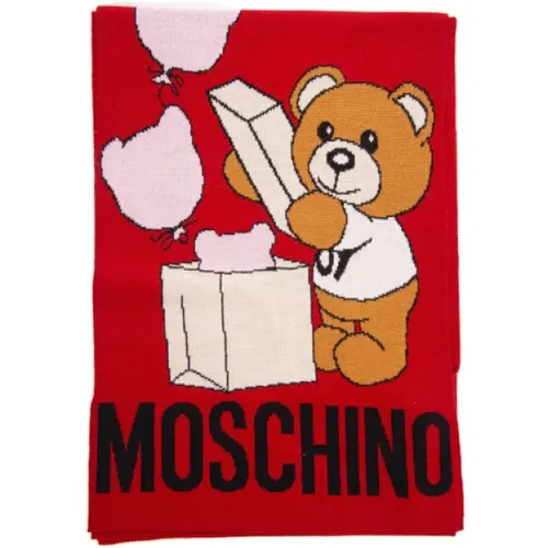 Teddy Scarf - Array - Large , female, Sizes: ONE SIZE - Moschino - Modalova