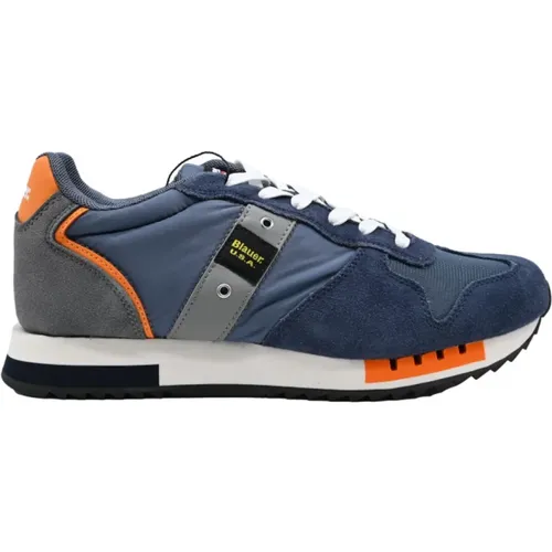 Navy Orange Sneakers S3Queens01 , Herren, Größe: 43 EU - Blauer - Modalova