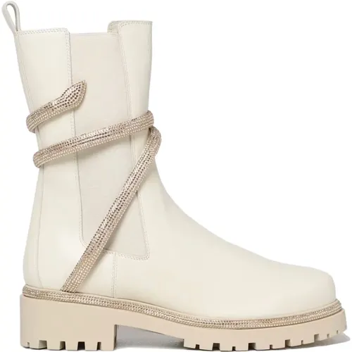 Off-White Boots , female, Sizes: 3 1/2 UK, 7 1/2 UK, 8 UK, 4 1/2 UK, 5 1/2 UK, 3 UK - René Caovilla - Modalova