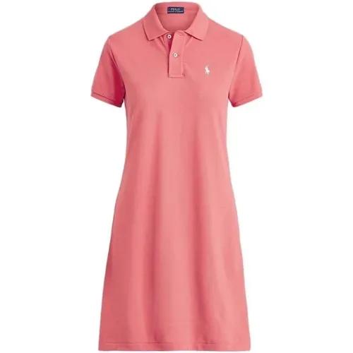 Rotes Amalfi Polo Kleid , Damen, Größe: L - Ralph Lauren - Modalova