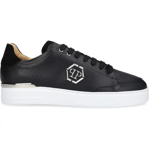 Ultra Low Hexagon Calf Leather Sneaker , male, Sizes: 8 UK, 6 UK, 10 UK - Philipp Plein - Modalova