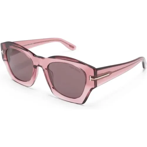 Rosa Sonnenbrille für den täglichen Gebrauch , Damen, Größe: 52 MM - Tom Ford - Modalova