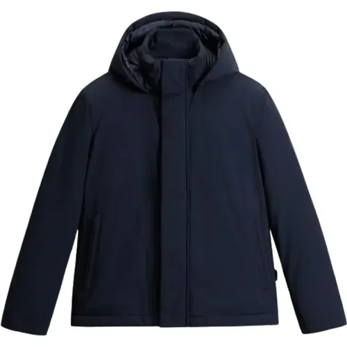 Blaue Daunenjacke Wasserdicht Winddicht , Herren, Größe: XL - Woolrich - Modalova