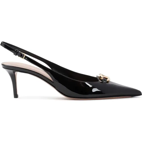 Schwarze Sling Back Vlogo Pumps - Valentino Garavani - Modalova