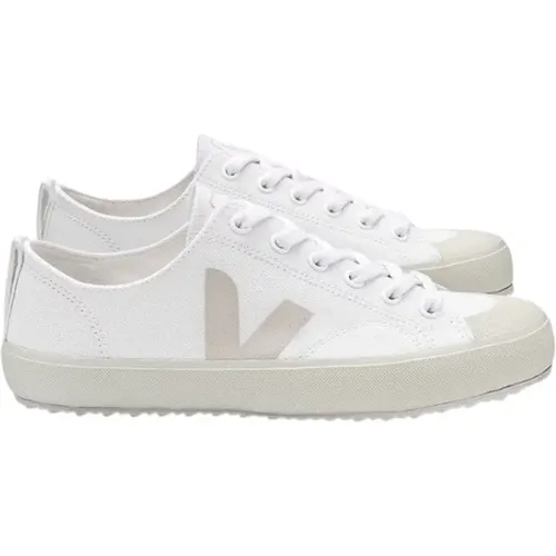 White Logo Sneakers , female, Sizes: 3 UK - Veja - Modalova