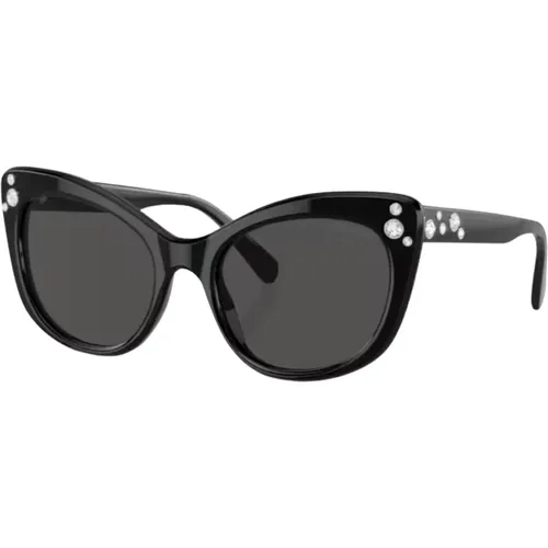 Dark Grey Sunglasses Sk6020 , female, Sizes: 55 MM - Swarovski - Modalova