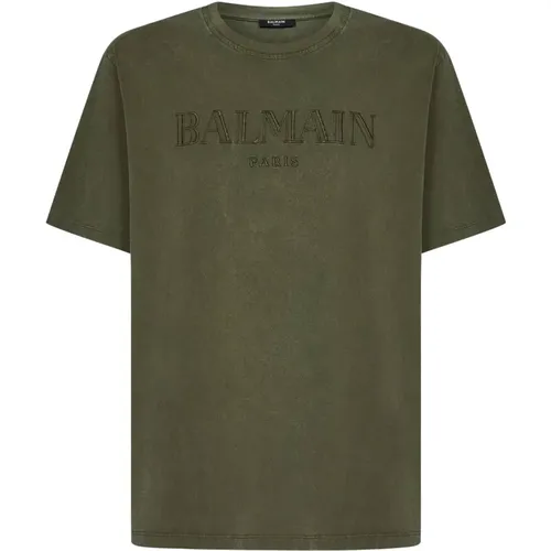 T-shirts and Polos , male, Sizes: L, 2XL, XL - Balmain - Modalova