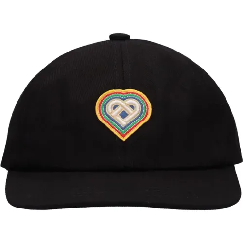 Rainbow Heart Logo Baseball Cap , male, Sizes: ONE SIZE - Casablanca - Modalova