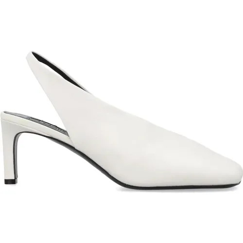 Closed Porcelain High-Heeled Slingback Pumps , female, Sizes: 6 UK - Jil Sander - Modalova