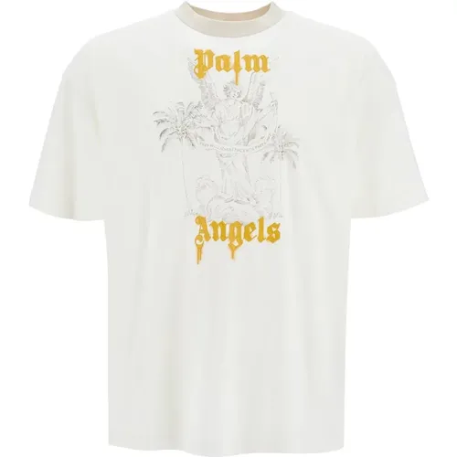 Oversized Pencil Print T-shirt , male, Sizes: S, M - Palm Angels - Modalova