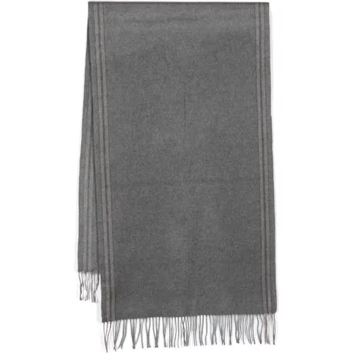 Ruby Grey Colored Scarf , male, Sizes: ONE SIZE - BRUNELLO CUCINELLI - Modalova