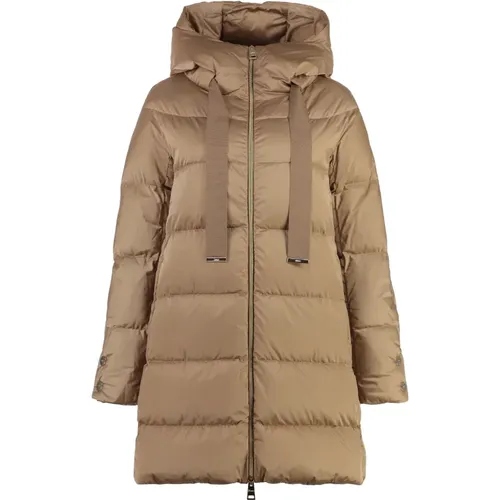 Hooded Down Jacket with Two-Way Zipper , female, Sizes: L - Herno - Modalova