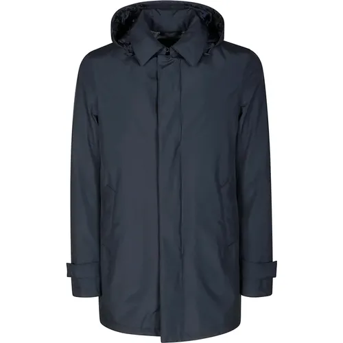 Hooded Carcoat for Stylish Winter Look , male, Sizes: 4XL, M, 2XL, 6XL, 7XL, S, 3XL, XL, 5XL, L - Herno - Modalova