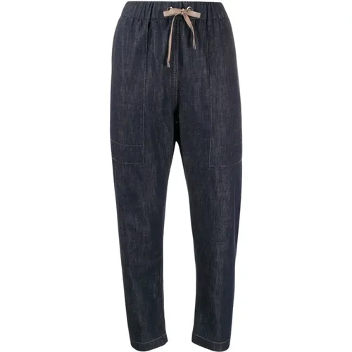 Dimmed Jeans with Elastic Waist , female, Sizes: S - BRUNELLO CUCINELLI - Modalova