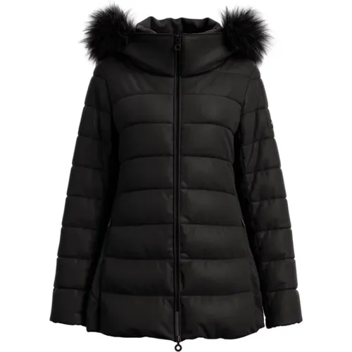 Down Jacket with Raccoon Fur , female, Sizes: L - Tatras - Modalova