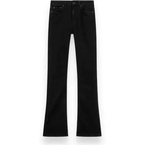 Schwarze Skinny Fit Flare Jeans , Damen, Größe: W28 - Dondup - Modalova