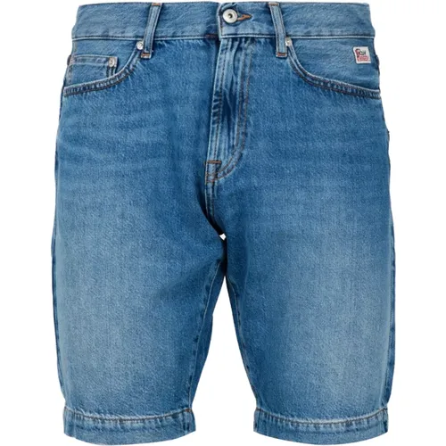 Denim Shorts Mit Logo , Herren, Größe: W34 - Roy Roger's - Modalova