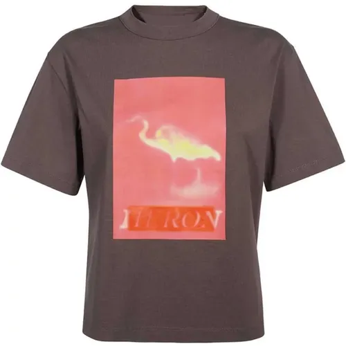 Baumwoll T-Shirt mit Frontdruck - Heron Preston - Modalova