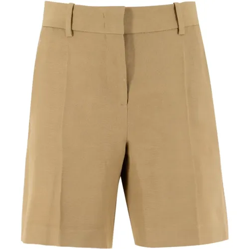 Linen Bermuda Shorts with Tailored Cut , female, Sizes: XS, 2XS - Ermanno Scervino - Modalova
