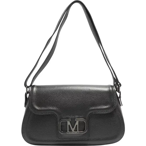 Schwarze Lederhandtasche Nathalia - Marc Ellis - Modalova