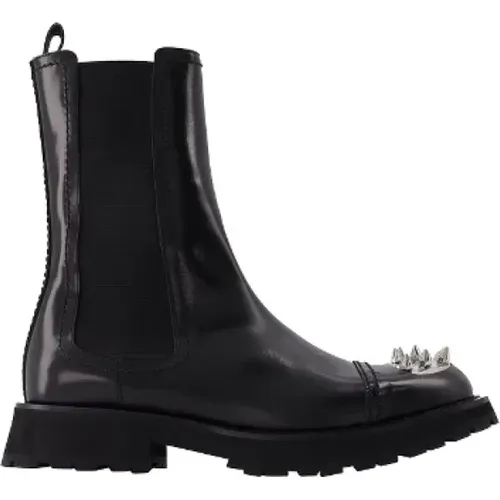 Pre-owned Leather boots , male, Sizes: 10 UK - Alexander McQueen Pre-owned - Modalova