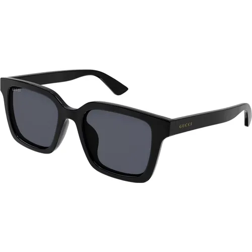 Schwarz/Graue Sonnenbrille , Herren, Größe: 54 MM - Gucci - Modalova