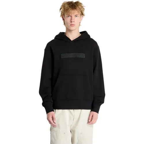 Hoodie mit Stickerei für Männer , Herren, Größe: L - Calvin Klein Jeans - Modalova