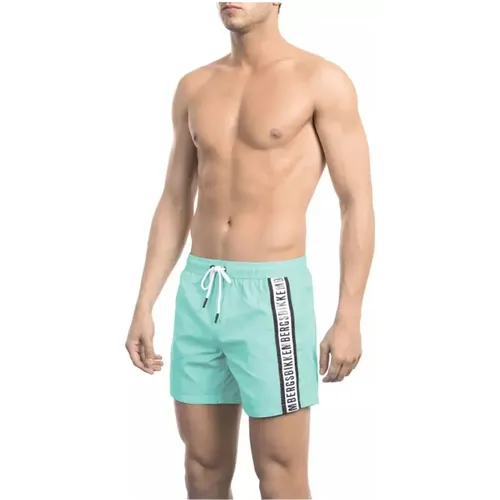 Stilvolle hellblaue Badeshorts - Bikkembergs - Modalova