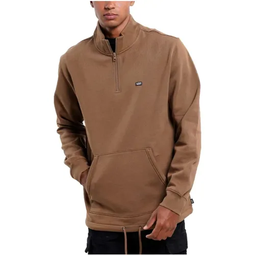 Sweatshirt mit Reißverschlusskragen , Herren, Größe: M - Vans - Modalova