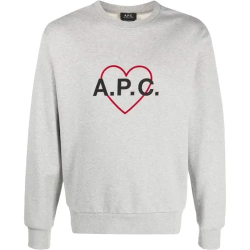 Leon Heart Logo Sweatshirt , Damen, Größe: L - A.P.C. - Modalova