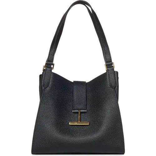 Schwarze Handtasche Medium Tote Tasche - Tom Ford - Modalova