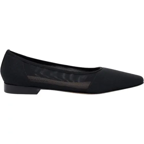 Schwarze Stretch-Mesh-Ballerinas , Damen, Größe: 39 1/2 EU - PARALLELE - Modalova