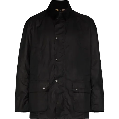 Ny92 Navy Ashby Wax Jacket , male, Sizes: M, XL, L, 2XL - Barbour - Modalova