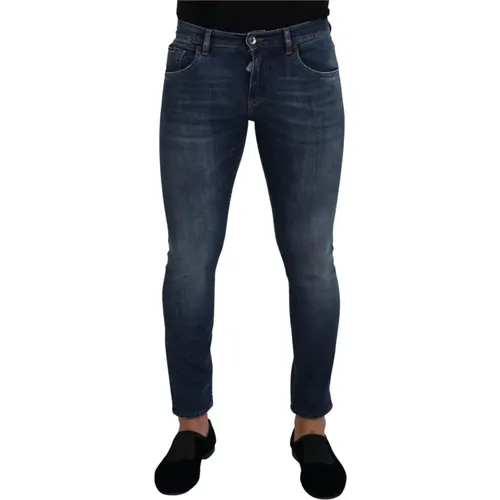 Blaue Skinny Denim Jeans , Herren, Größe: XS - Dolce & Gabbana - Modalova