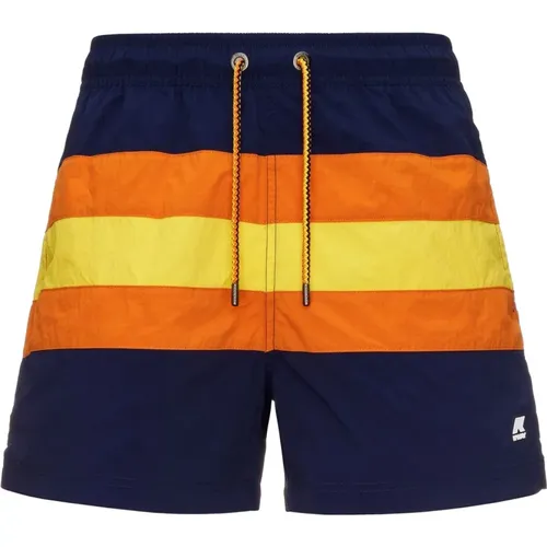Color Block Swim Shorts , male, Sizes: XL - K-way - Modalova