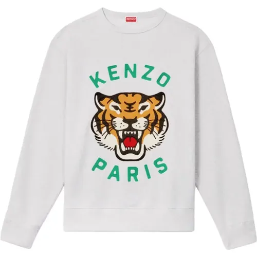 Lucky Tiger Bestickter Sweatshirt , Herren, Größe: L - Kenzo - Modalova