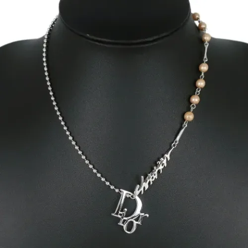 Pre-owned Metal necklaces , female, Sizes: ONE SIZE - Dior Vintage - Modalova