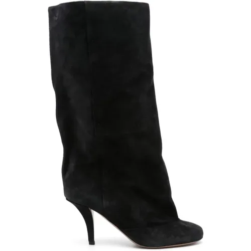 Suede Mid-Calf Stiletto Boots , female, Sizes: 3 UK - Paris Texas - Modalova